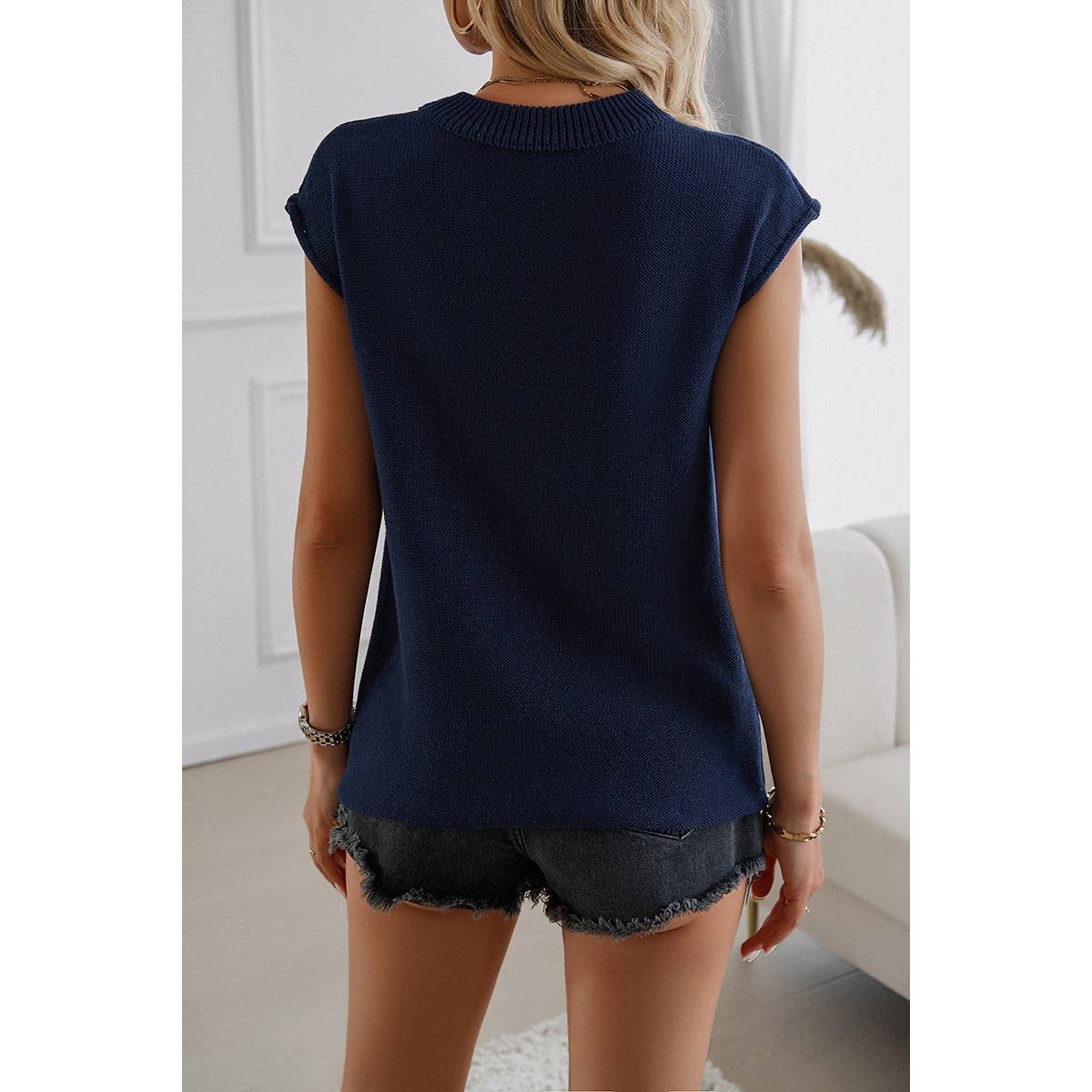 American Flag Crew Neck Vested Shirt