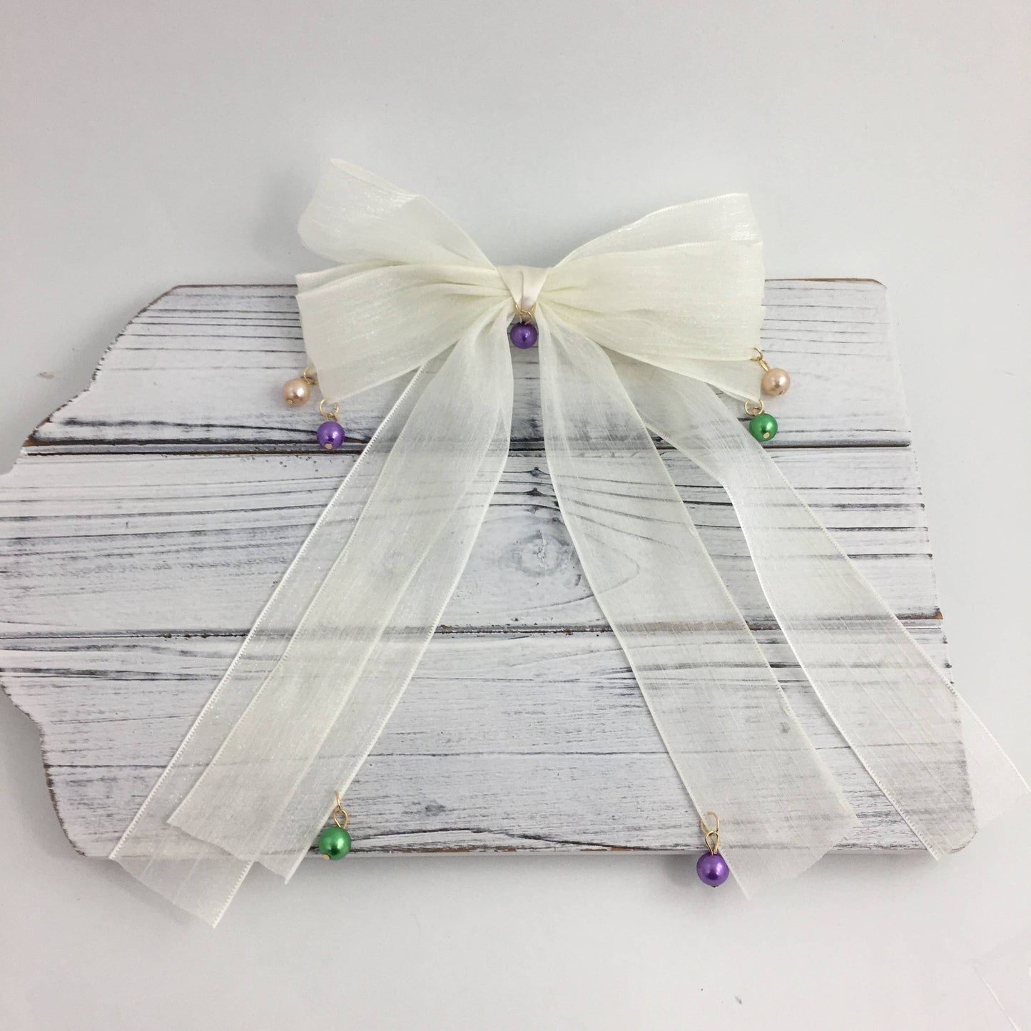 Mardi Gras Dangle Bow