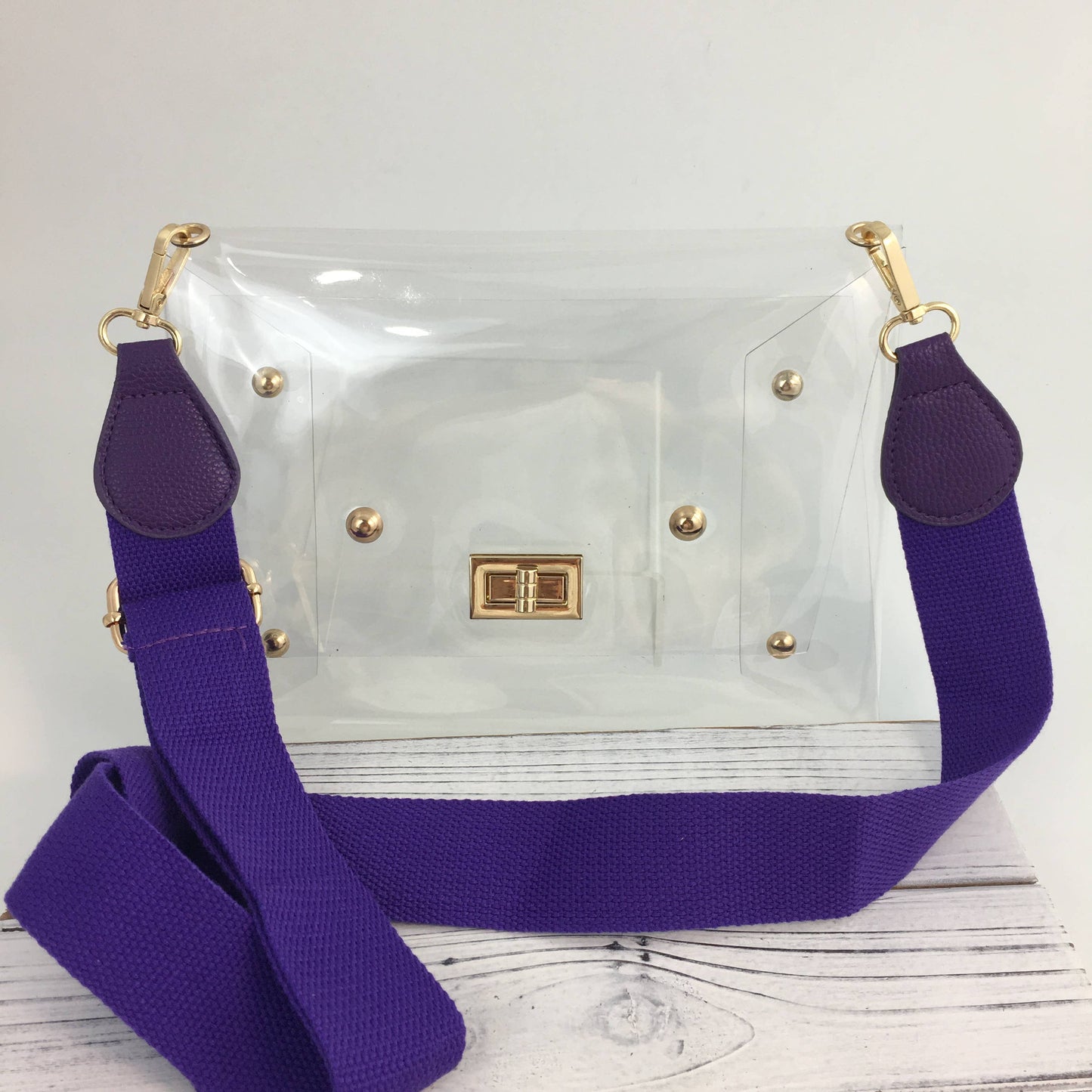 Clear Purse w? purple strap