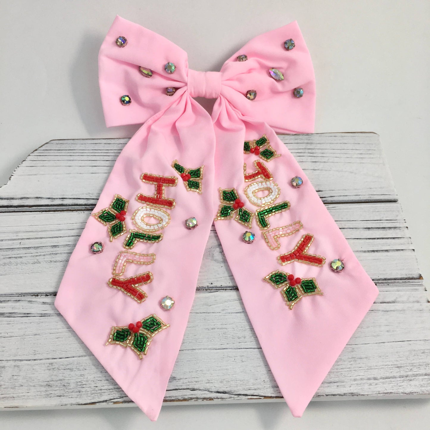 Bead & Stone Holly Jolly Bow