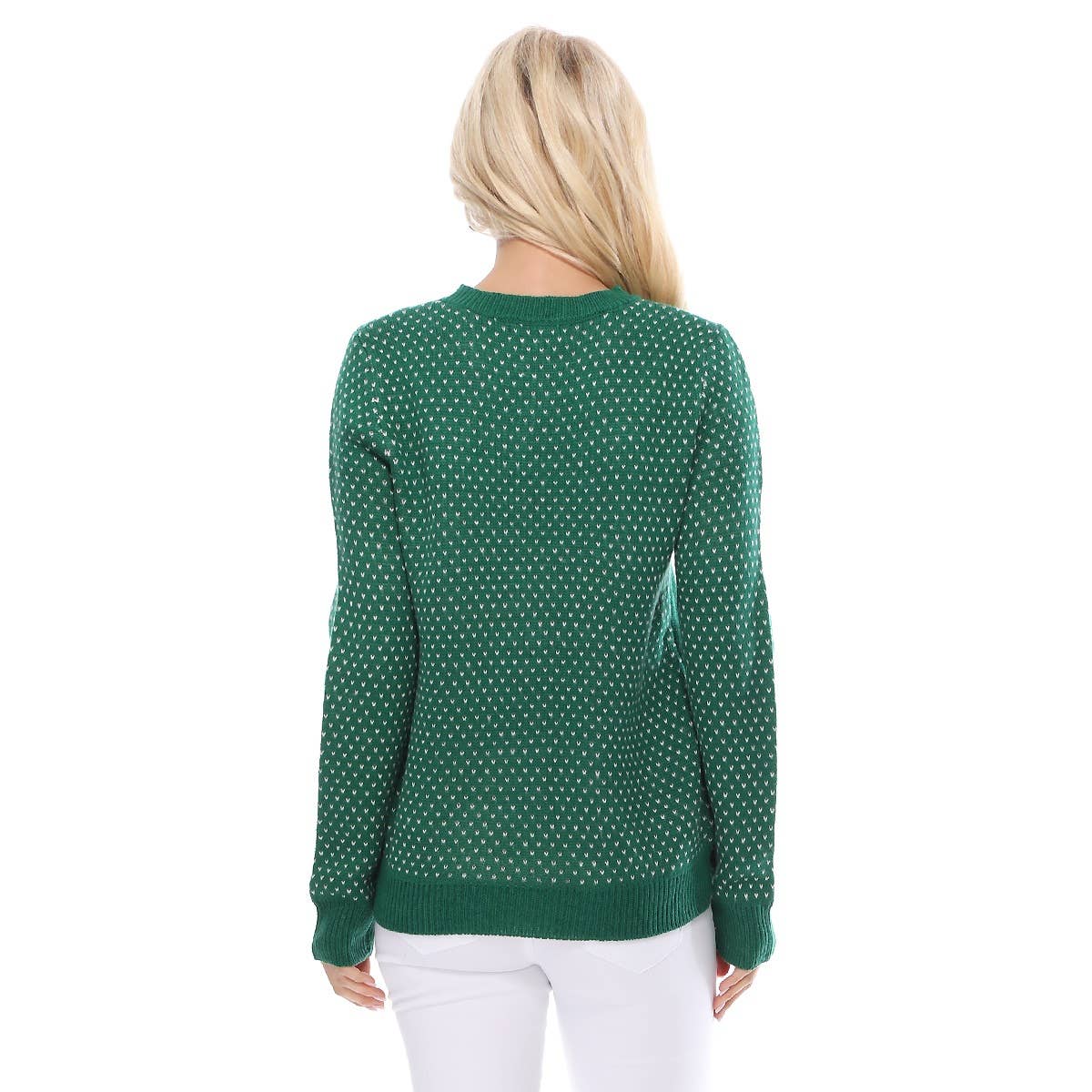 Deer Jacquard Christmas Pullover Sweater