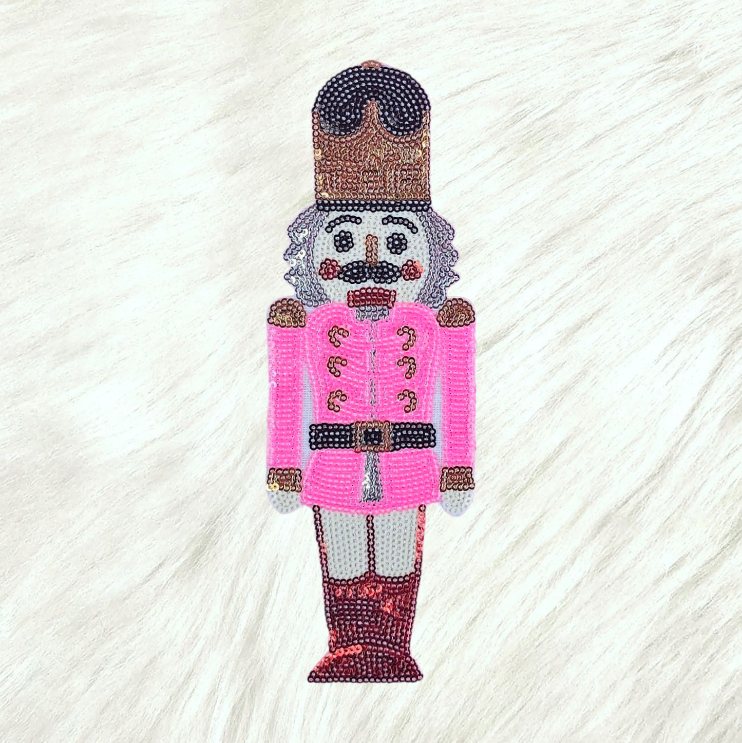 Sequin Nutcracker Embroidery Iron On Patch