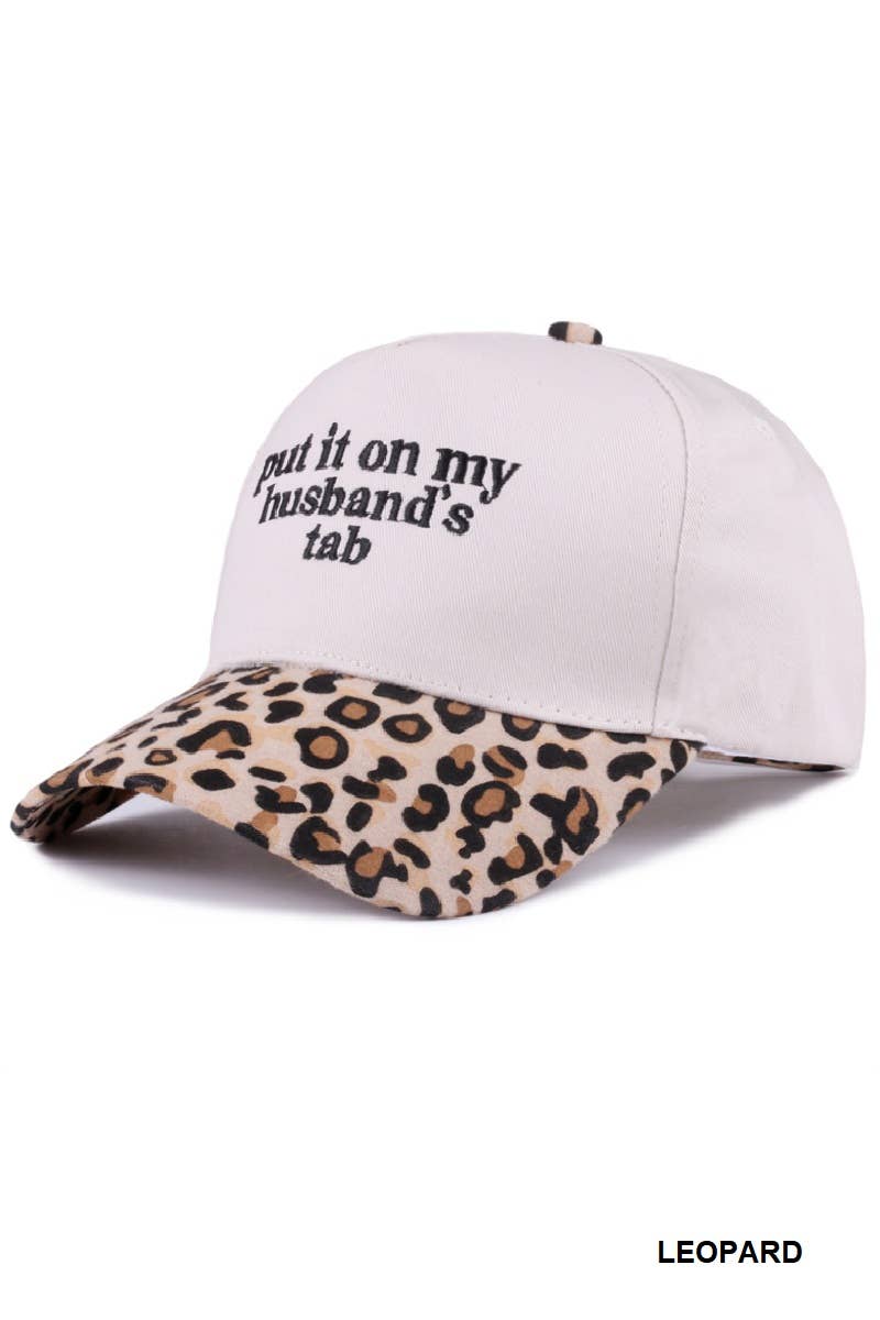 Put It On My Husband's Tab Two Tone Hat