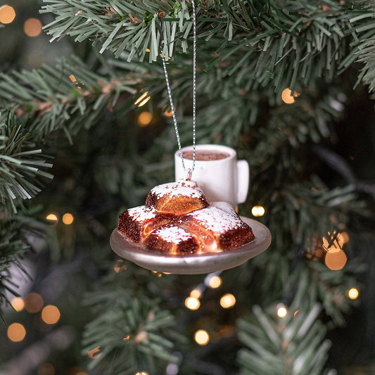 Coffee & Beignet Ornament