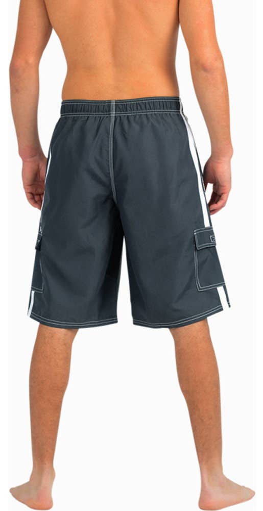 Norty Mens Cargo Swim Suit Trunks 39269 Charcoal