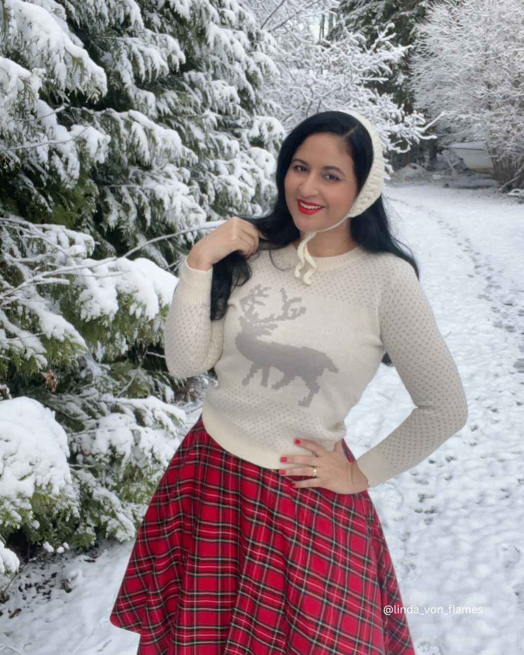 Deer Jacquard Christmas Pullover Sweater