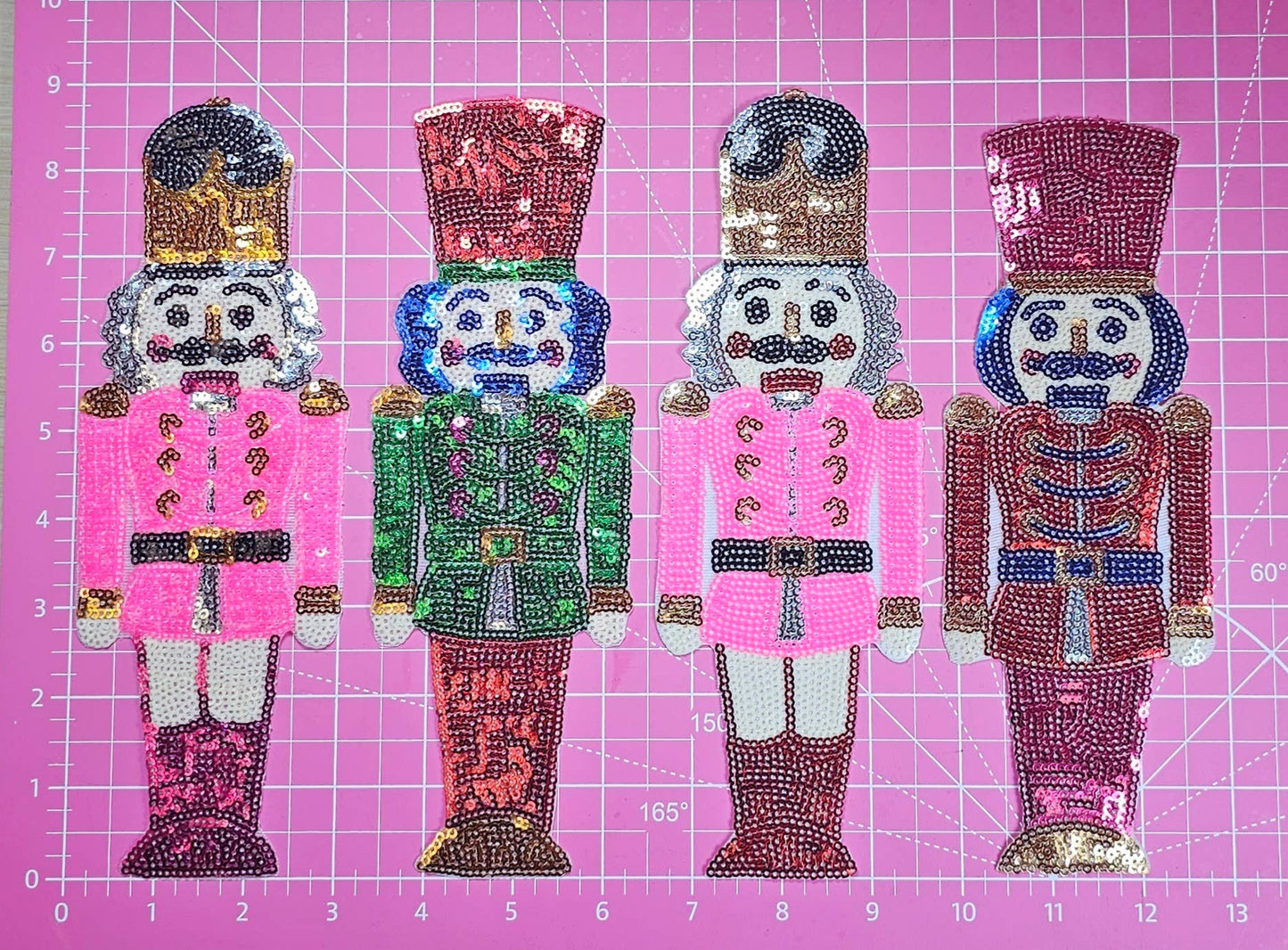Sequin Nutcracker Embroidery Iron On Patch