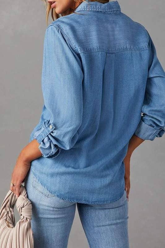 Chic Denim Button Up