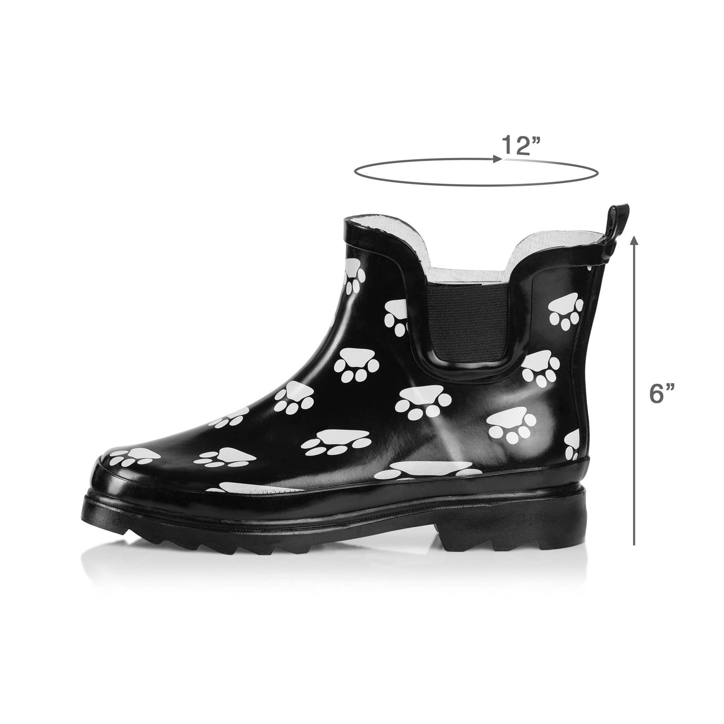 6" Women's Rain Boots - Paw Prints