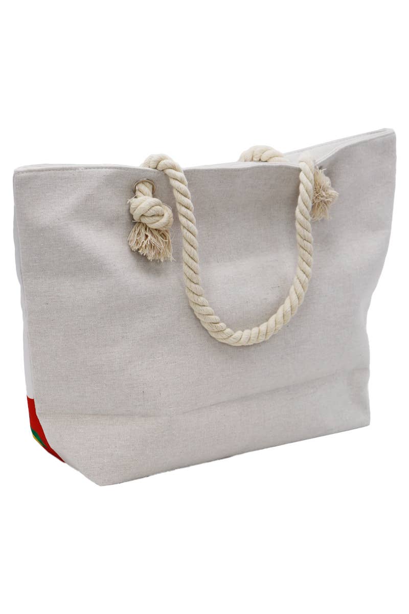 Christmas Tree Santa Claus Canvas Tote