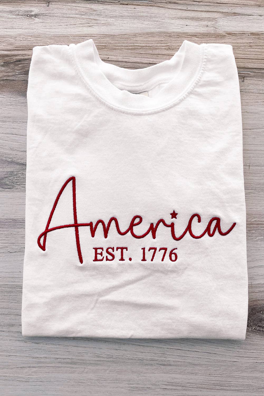 America EST.1776 Embroidered Graphic Tee