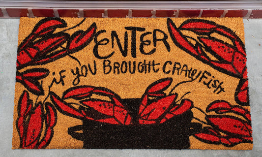 Enter if You Brought Crawfish Door Mat