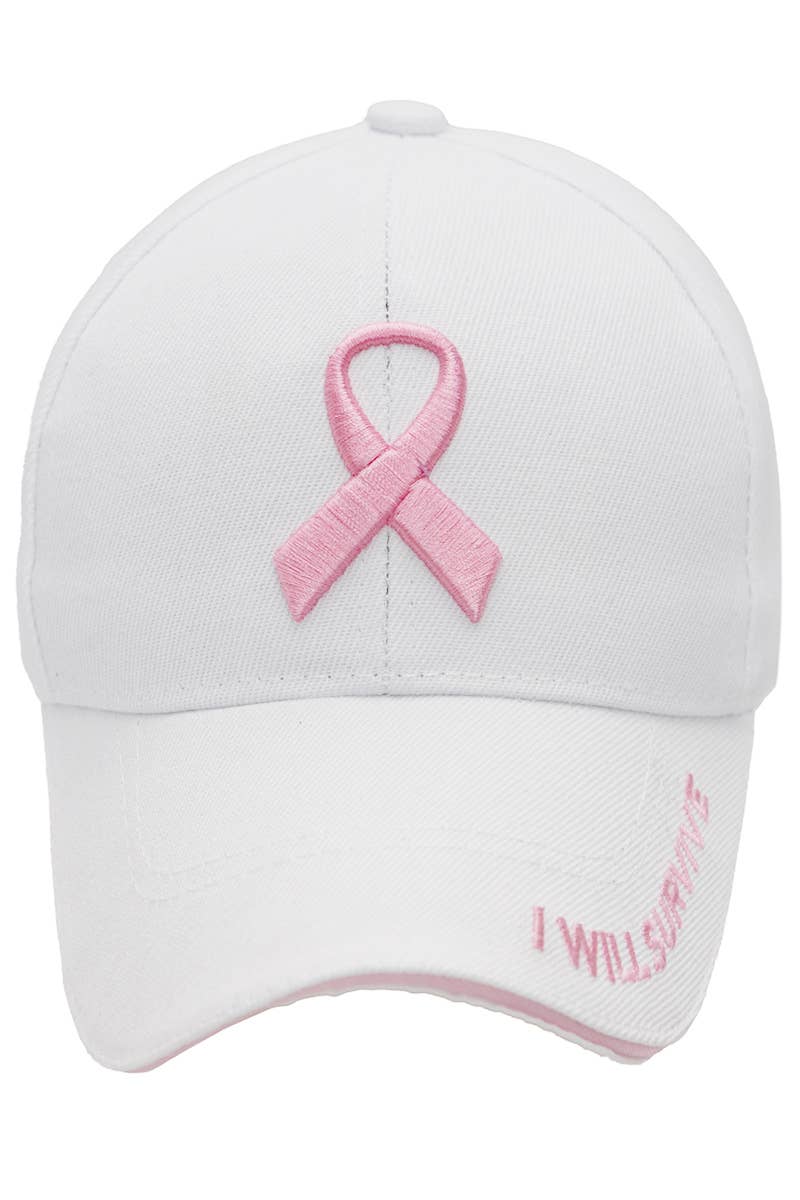 Breast Cancer Awareness Ribbon Cap