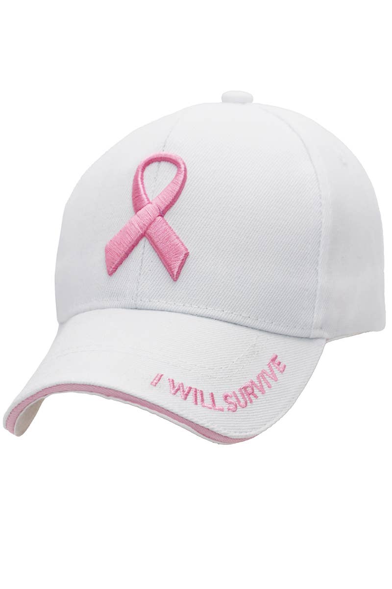 Breast Cancer Awareness Ribbon Cap