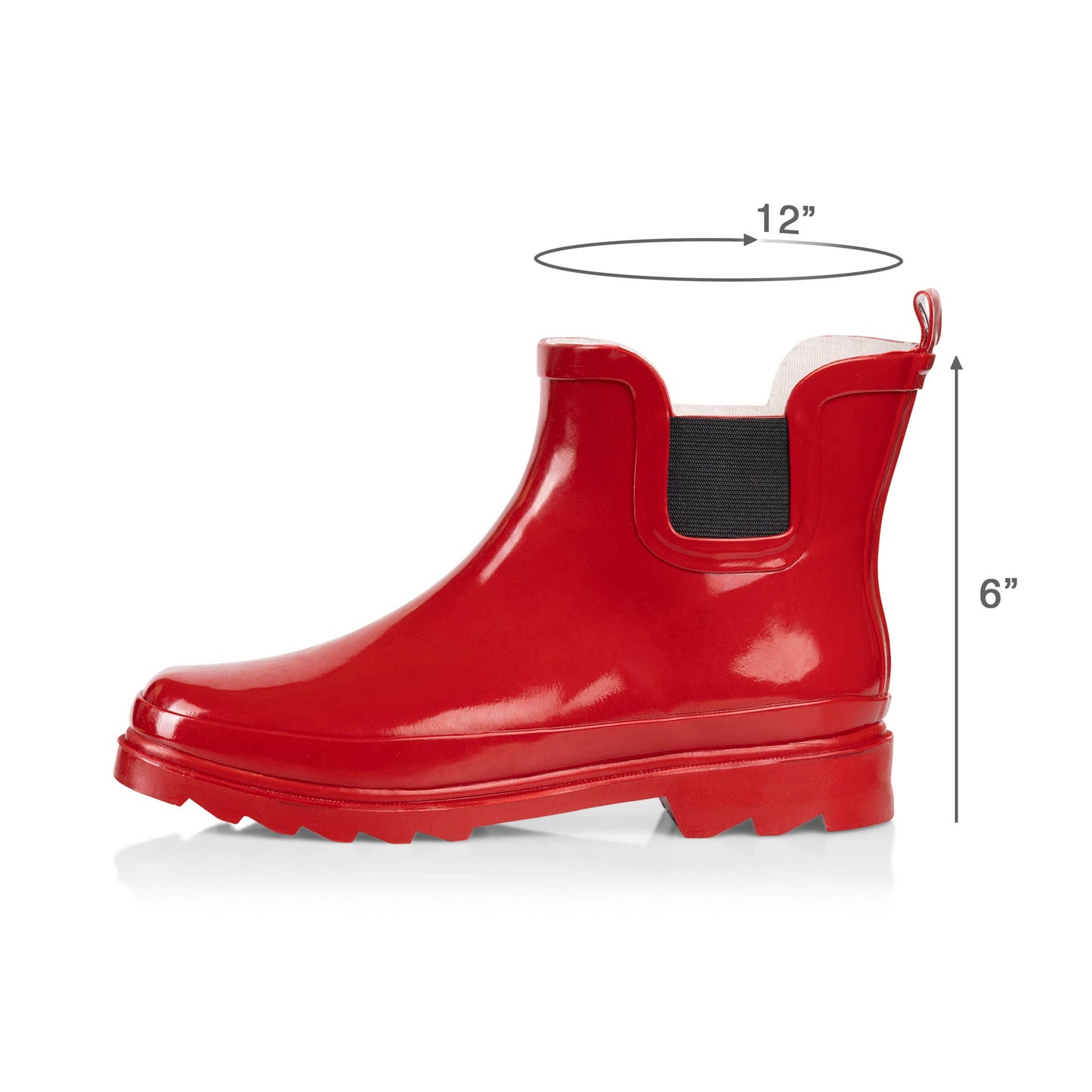 6" Women's Rain Boots - Red
