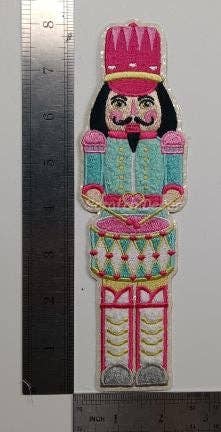 3 Piece Pastel Nutcracker Chenille Iron On Patch