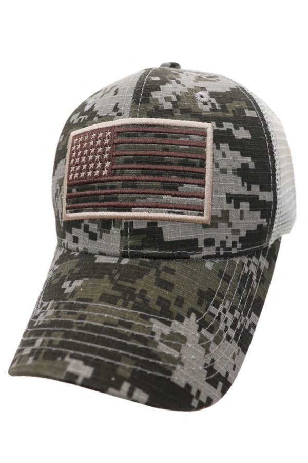 Digital Camo Ripstop Mesh Trucker Hat