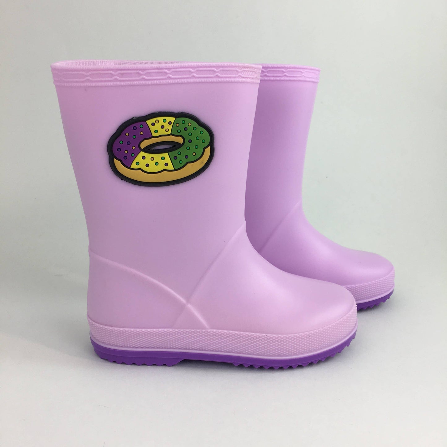 Mardi Gras King Cake Rain Boots