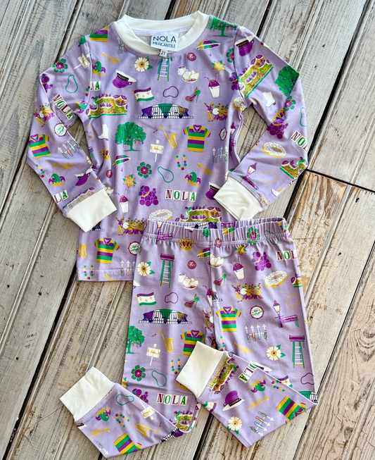 NM NOLA Icons Toddler PJ Set