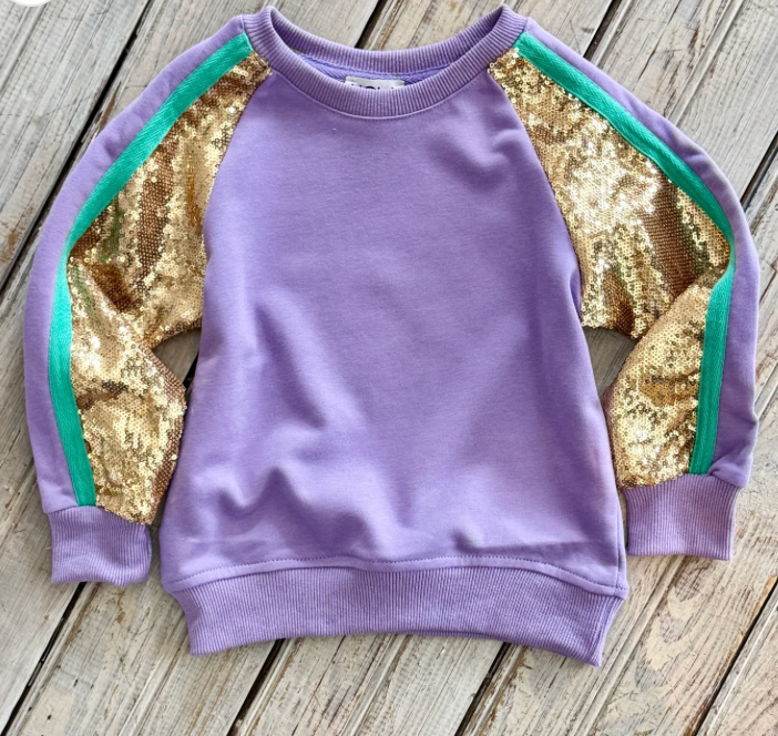 NM Lavender Sequin Kids Sweatshirt