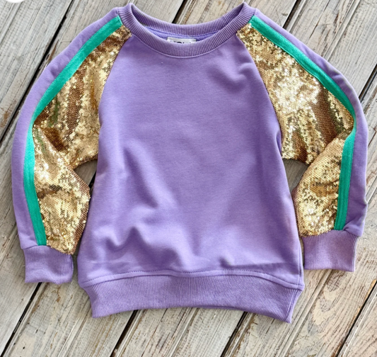 NM Lavender Sequin Kids Sweatshirt