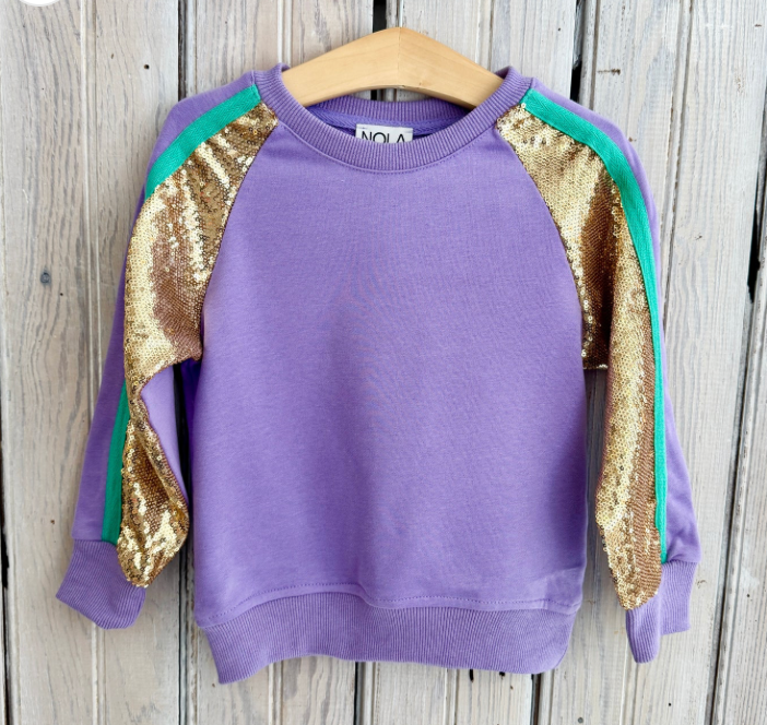 NM Lavender Sequin Kids Sweatshirt