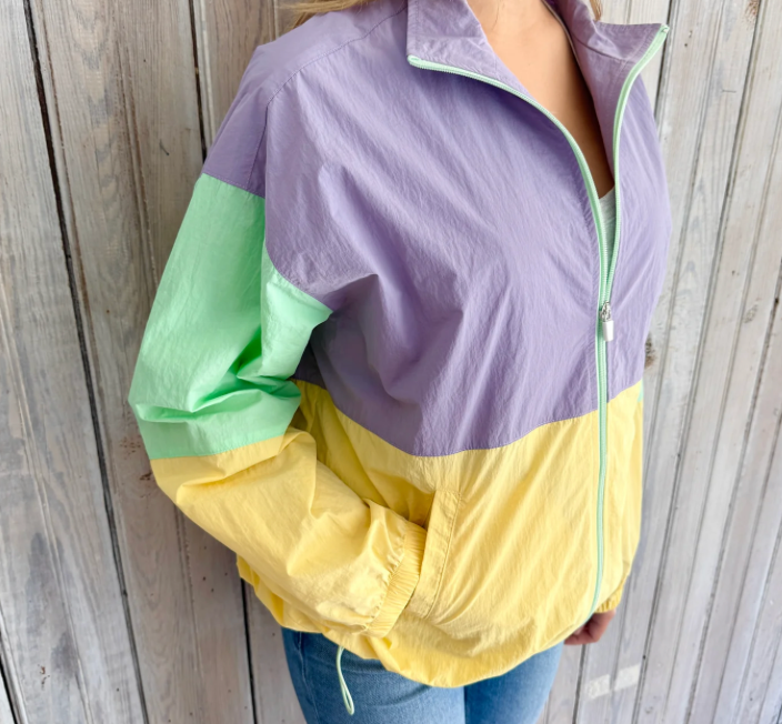 NM Mardi Gras Pastel Windbreaker