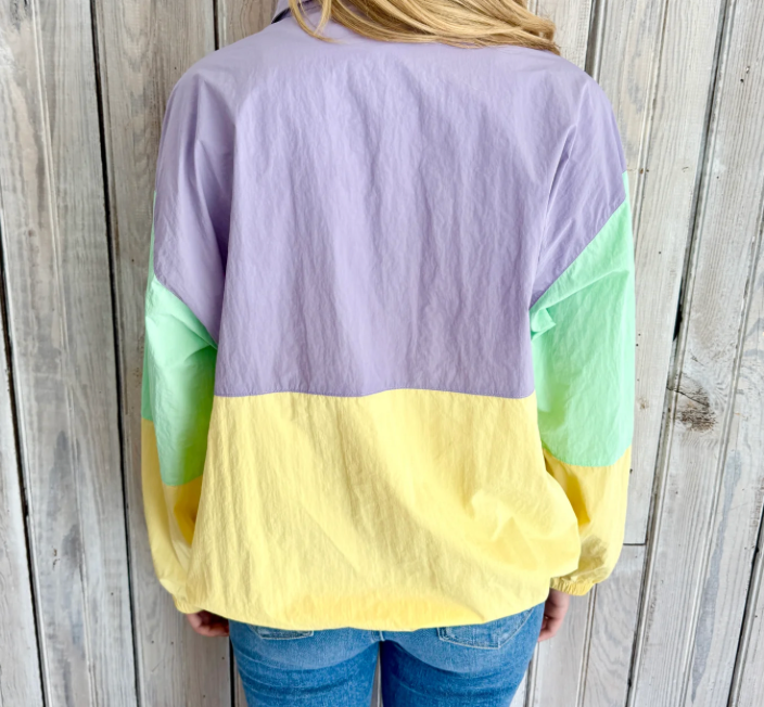 NM Mardi Gras Pastel Windbreaker