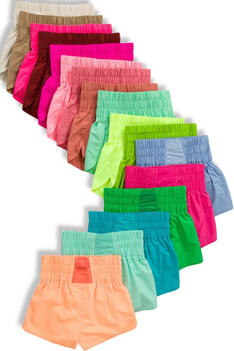 Windbreaker Shorts w/ Lining & Back Pocket