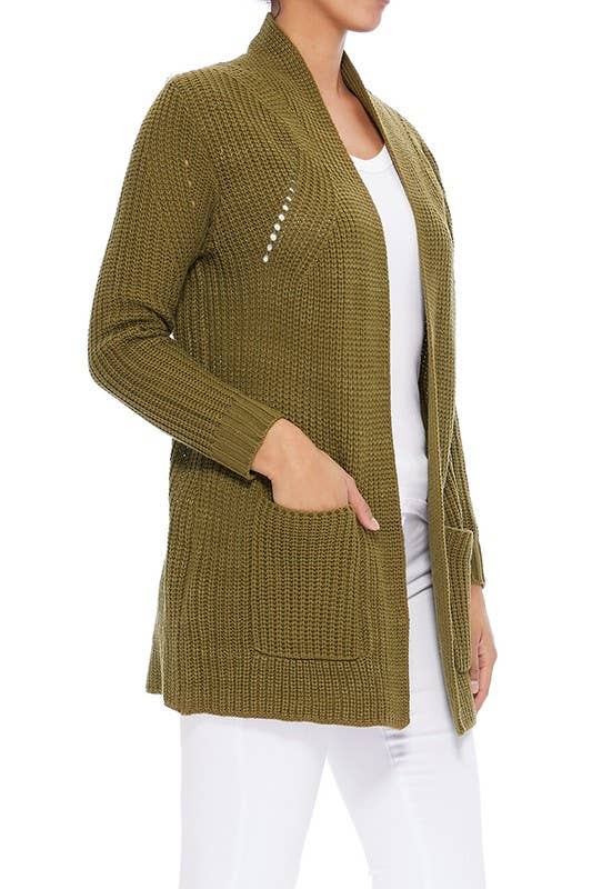 Stylish Drape Cardigan w/ Pockets