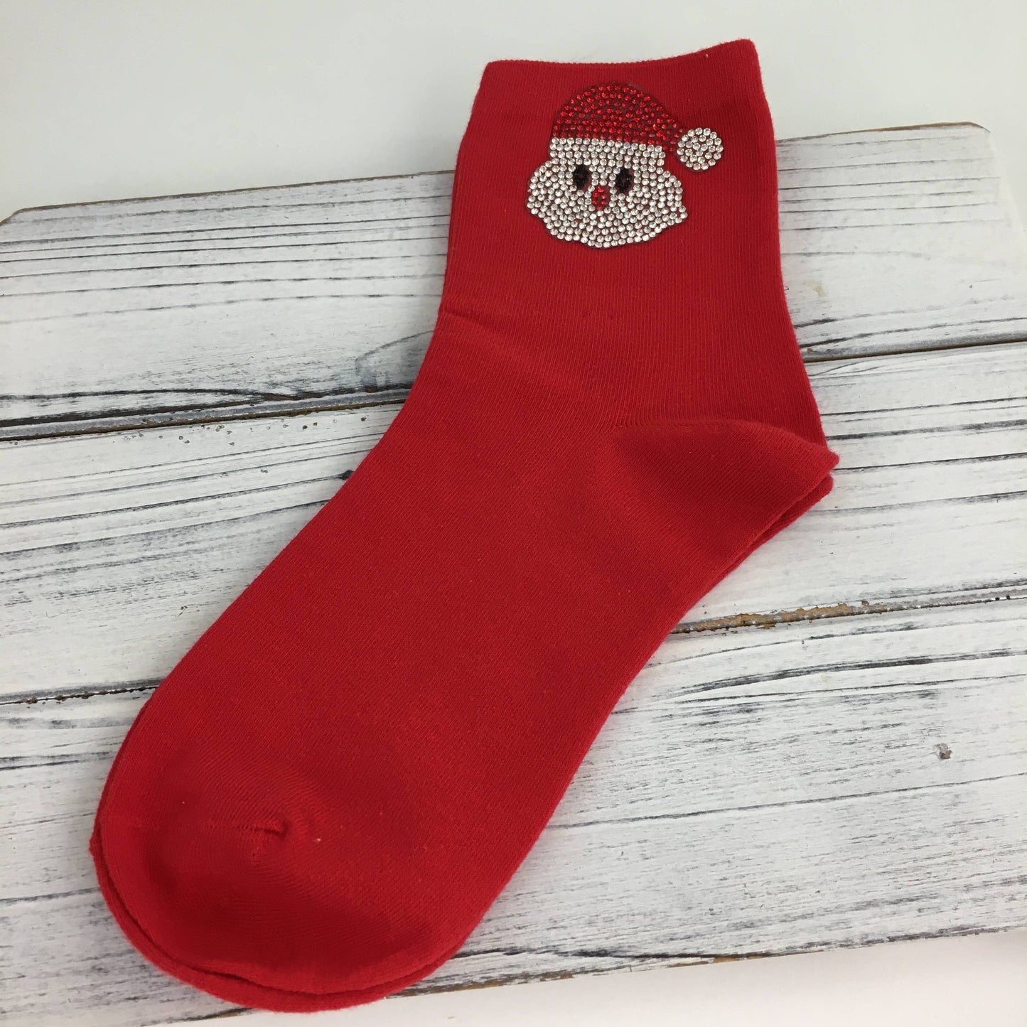 Rhinestone Santa socks