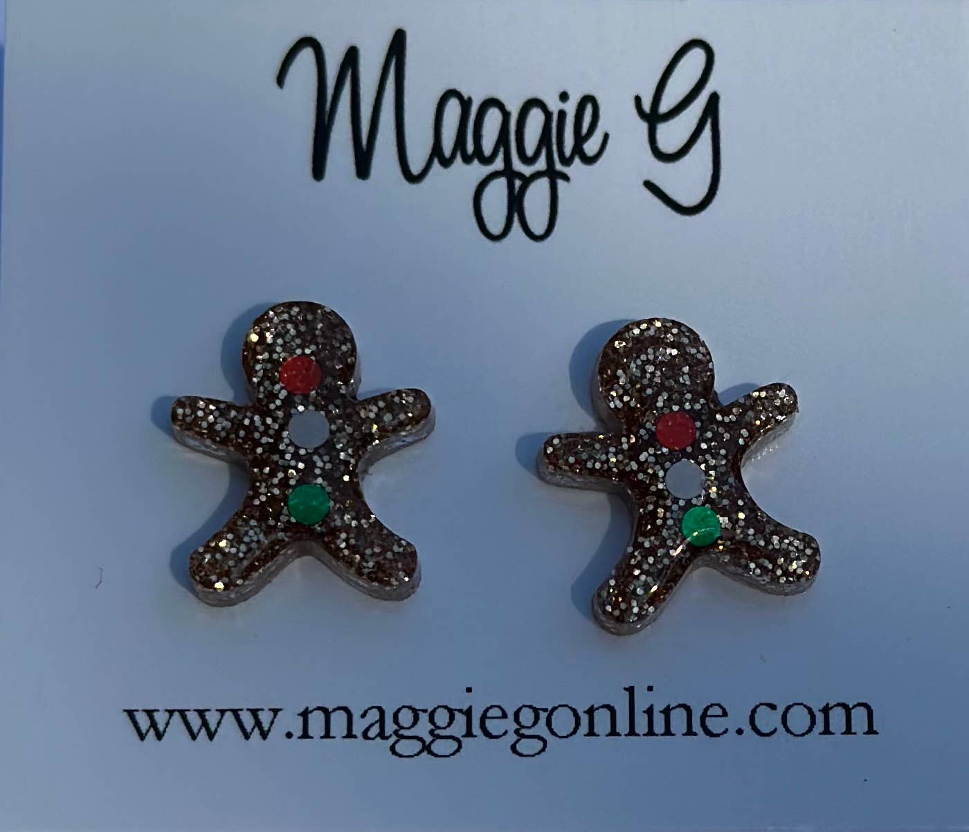 Christmas Ginger Bread Man Earrings