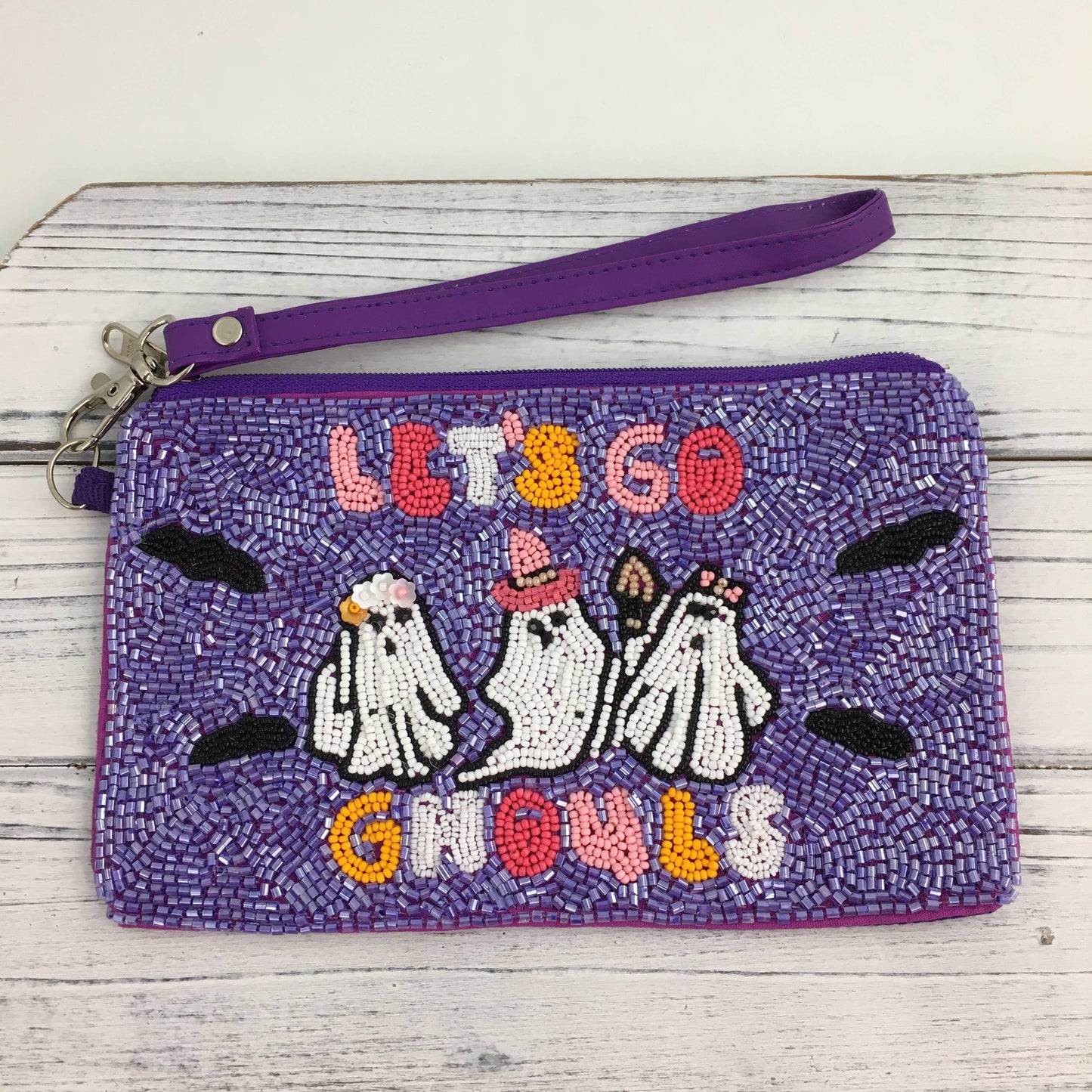 Beaded Let’s Go Ghouls! Wristlet  