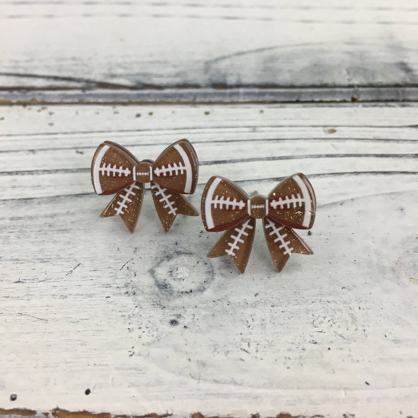 Football Bow Earrings