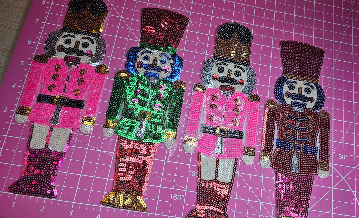Sequin Nutcracker Embroidery Iron On Patch