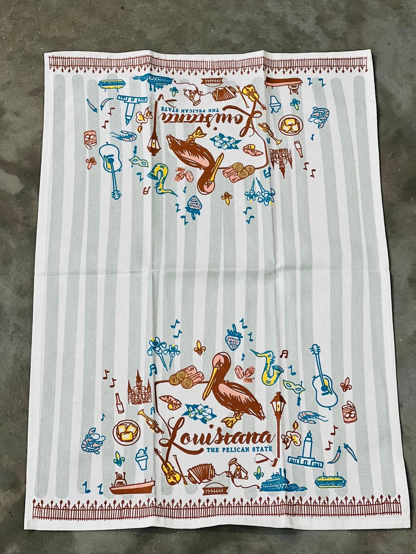 Louisiana - The Pelican State Kitchen Towel