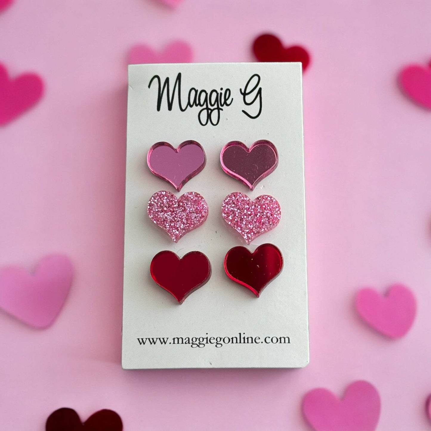 Valentine Post 3 pair Acrylic Earrings