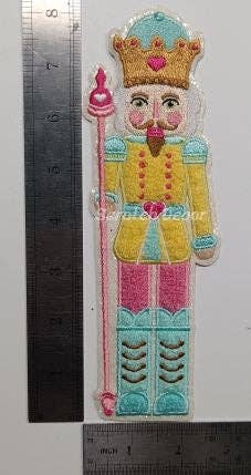 3 Piece Pastel Nutcracker Chenille Iron On Patch