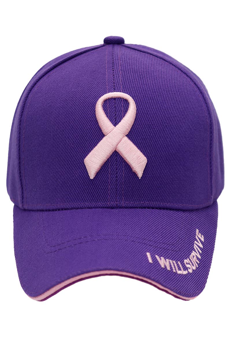 Breast Cancer Awareness Ribbon Cap