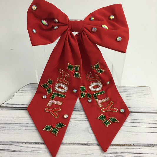 Bead & Stone Holly Jolly Bow  