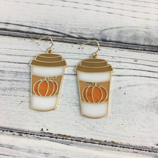 Pumpkin Spice Latte Earrings