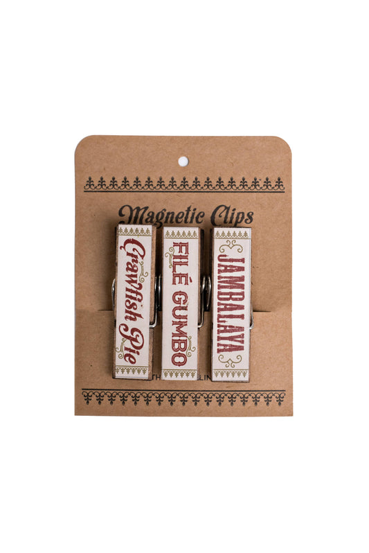 Jambalaya, Crawfish Pie, File Gumbo Magnetic Clips