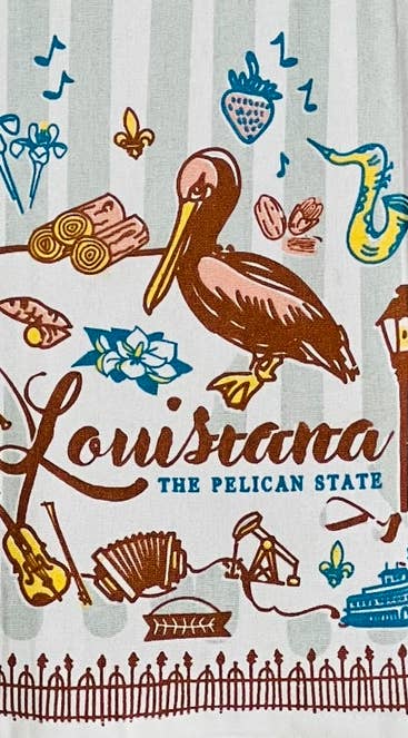 Louisiana - The Pelican State Kitchen Towel