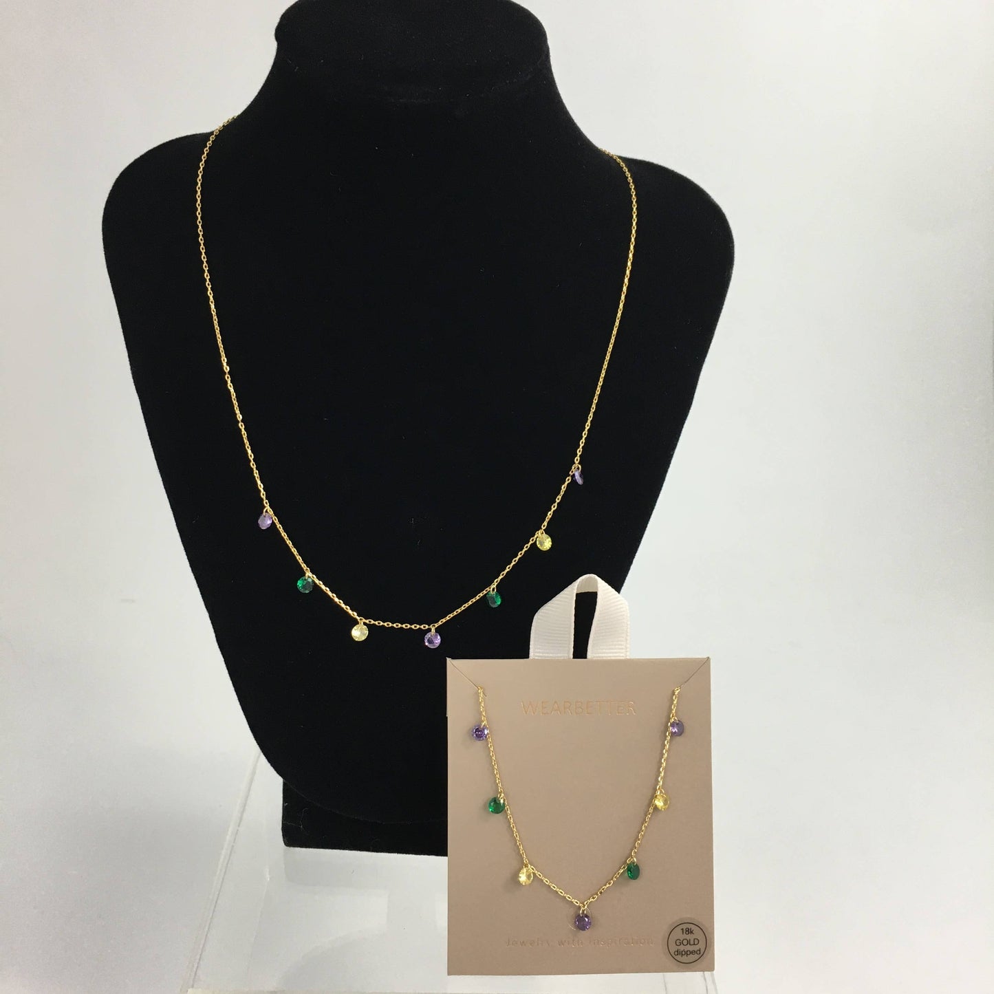 Mardi Gras Gem Necklace