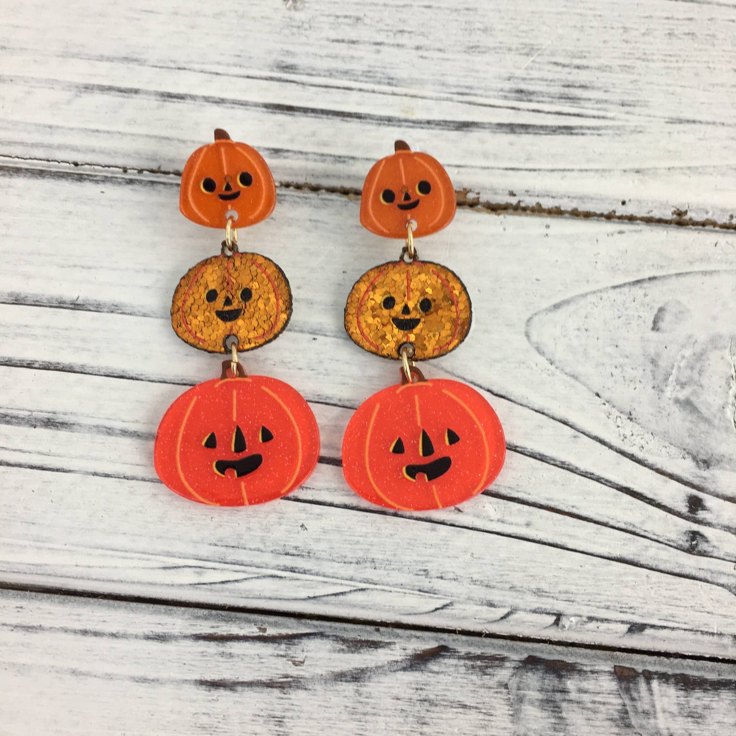 Tiered Jack-o-Lantern Earrings