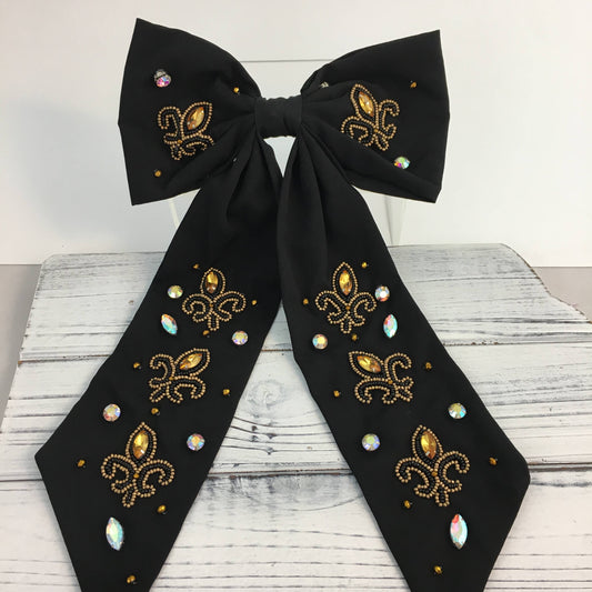Bead & Stone Fleur de Lis Bow